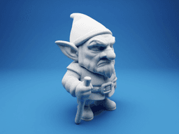 Grumpy Goblin Gnome – 3D Printable Miniature for Garden or Tabletop 3d model