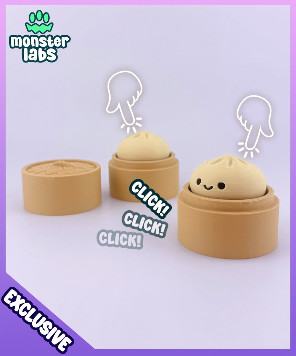 EXCLUSIVE: Dumpling Fidget Clicker Keychain 3d model