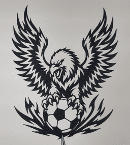 Eagle Soccer Spirit Wall Art Decor.stl 3d model