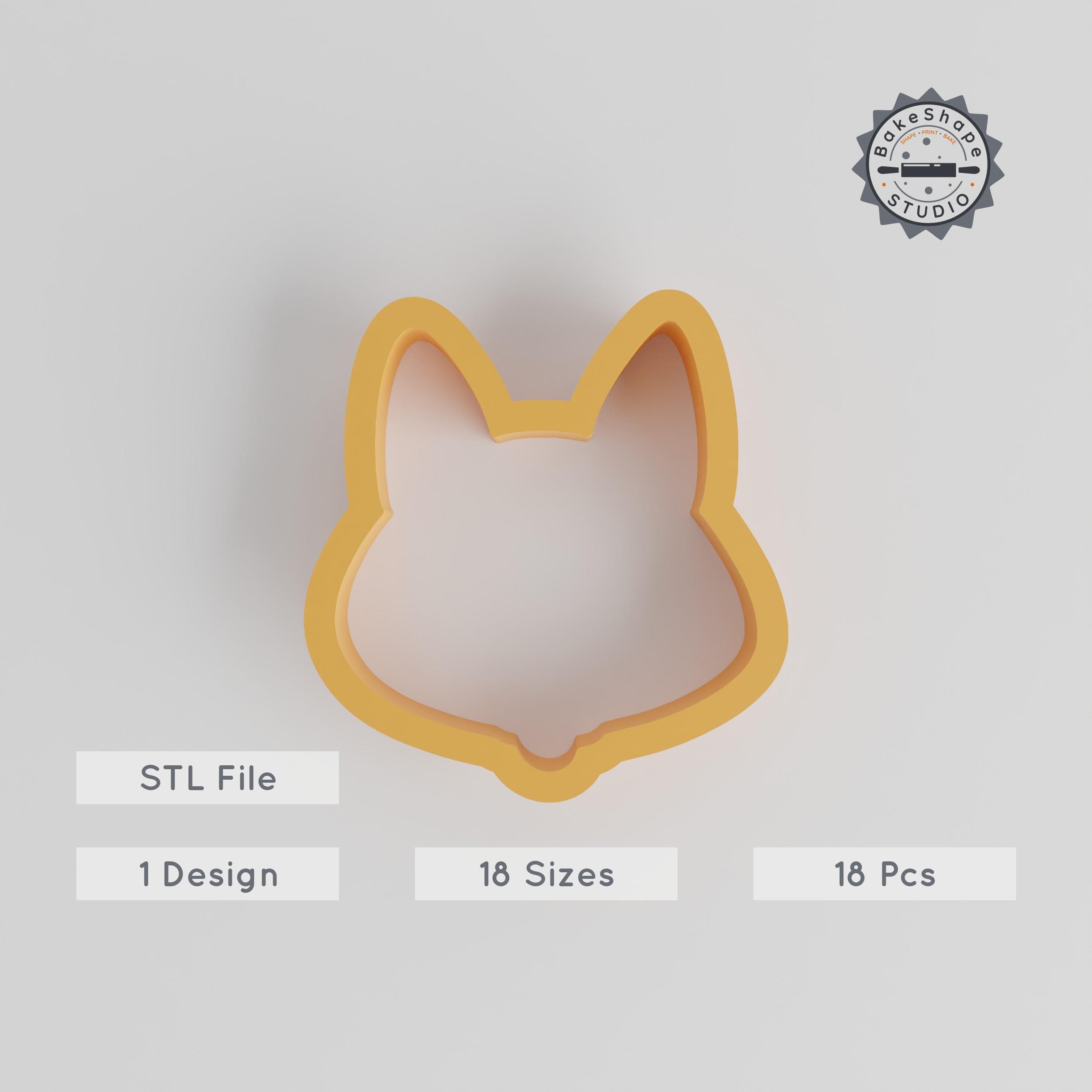 Fox Cookie Cutter Set, 18 Piece, Animal & Wildlife Shapes, Perfect for Fondant & Clay, Sizes 0.75"-5.00" PRODUCT_2755 3d model