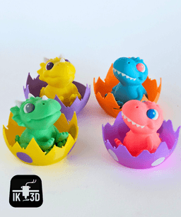 Breakable Surpirse Eggs - Dinosaur Wave 1 / No Supports / 3MF 3d model