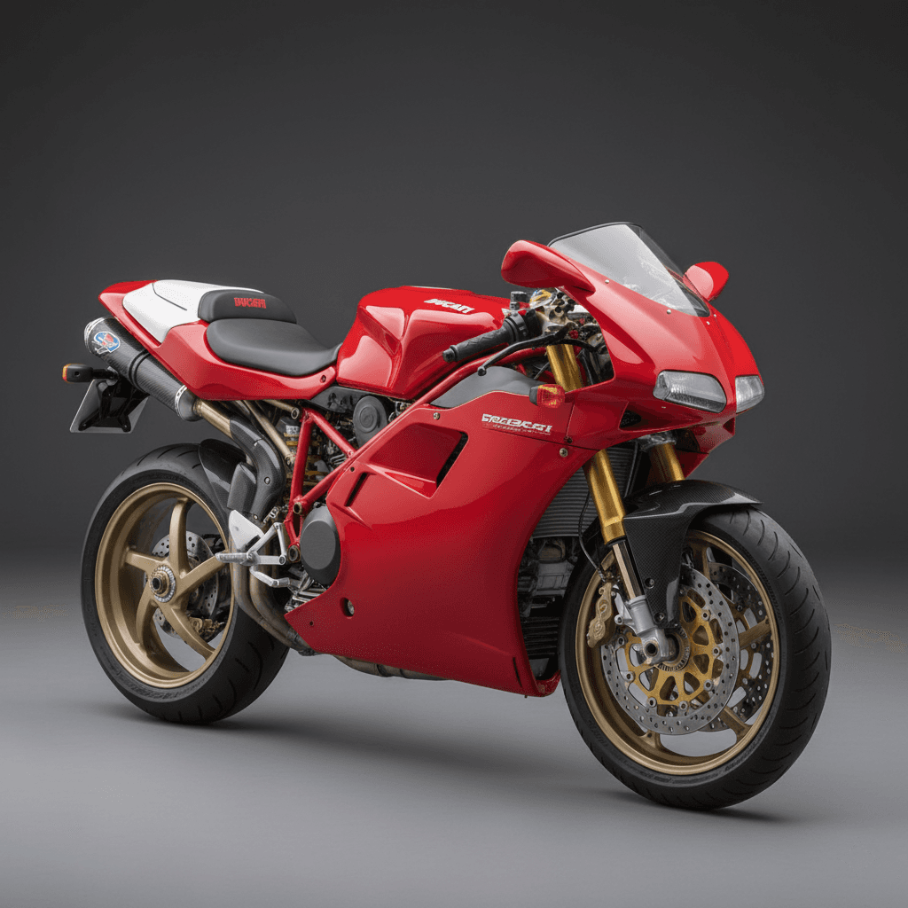 Ducati 748 Racing Sport Motorcycle 3d model