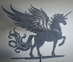 Majestic Winged Unicorn 2D Wall Art.stl 3d model