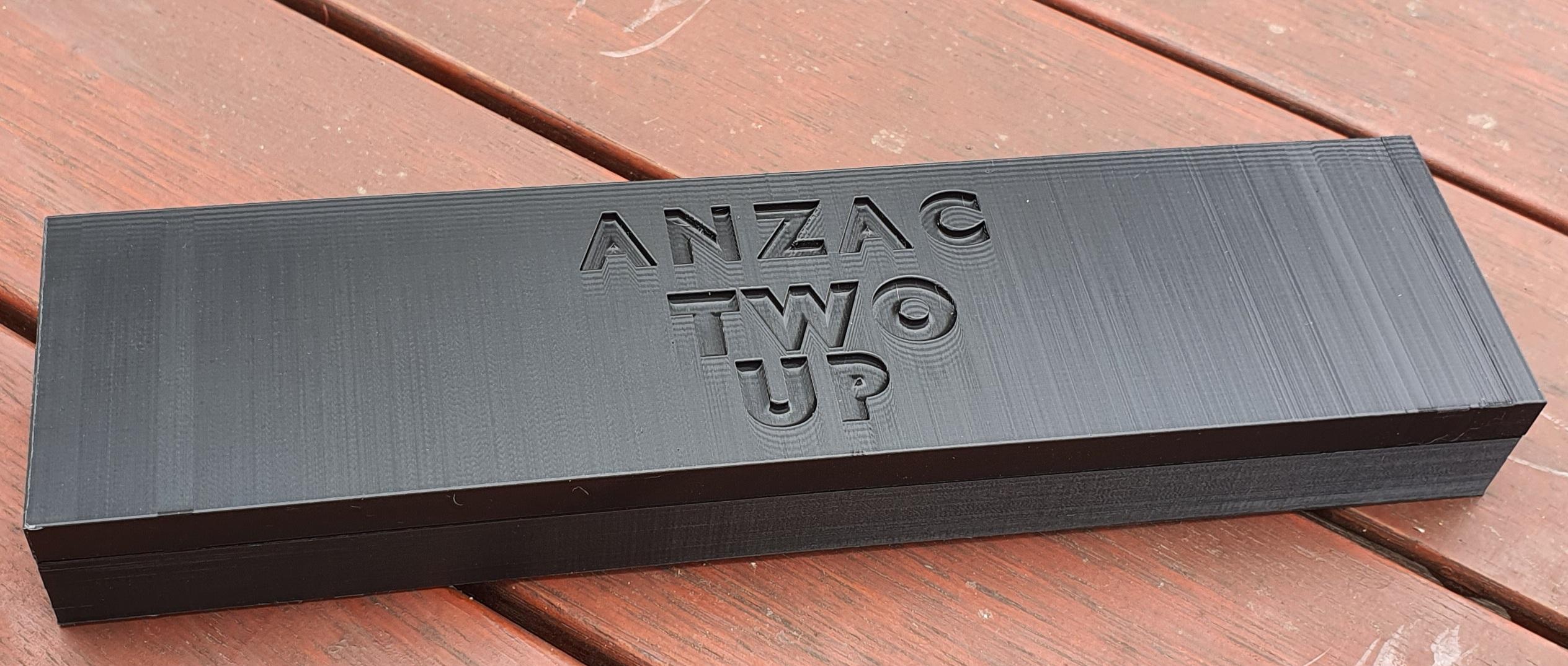 Anzac Day Two Up Paddle with Storage and Display Box 3d model