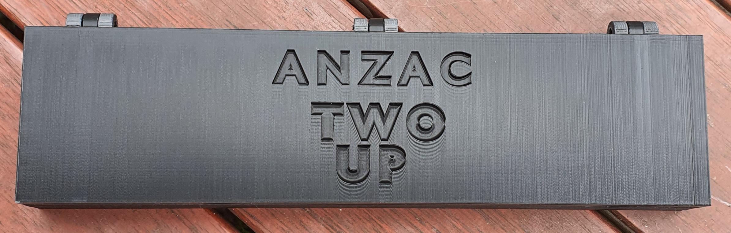 Anzac Day Two Up Paddle with Storage and Display Box 3d model