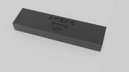 Anzac Day Two Up Paddle with Storage and Display Box 3d model