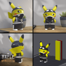 Pikachu Villain Costume - Team Skull- Pokemon 3d model