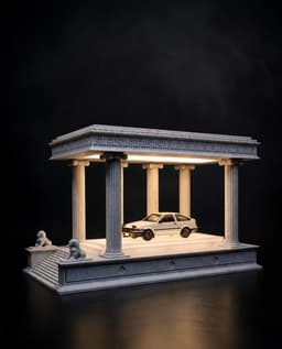 Olympus Podium - Premium 1/64 Scale LED Display Stand & Diorama Showcase 3d model