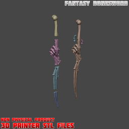 Fantasy Bonesword 3d print files 3d model