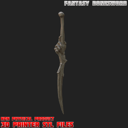 Fantasy Bonesword 3d print files 3d model