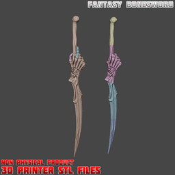 Fantasy Bonesword 3d print files 3d model