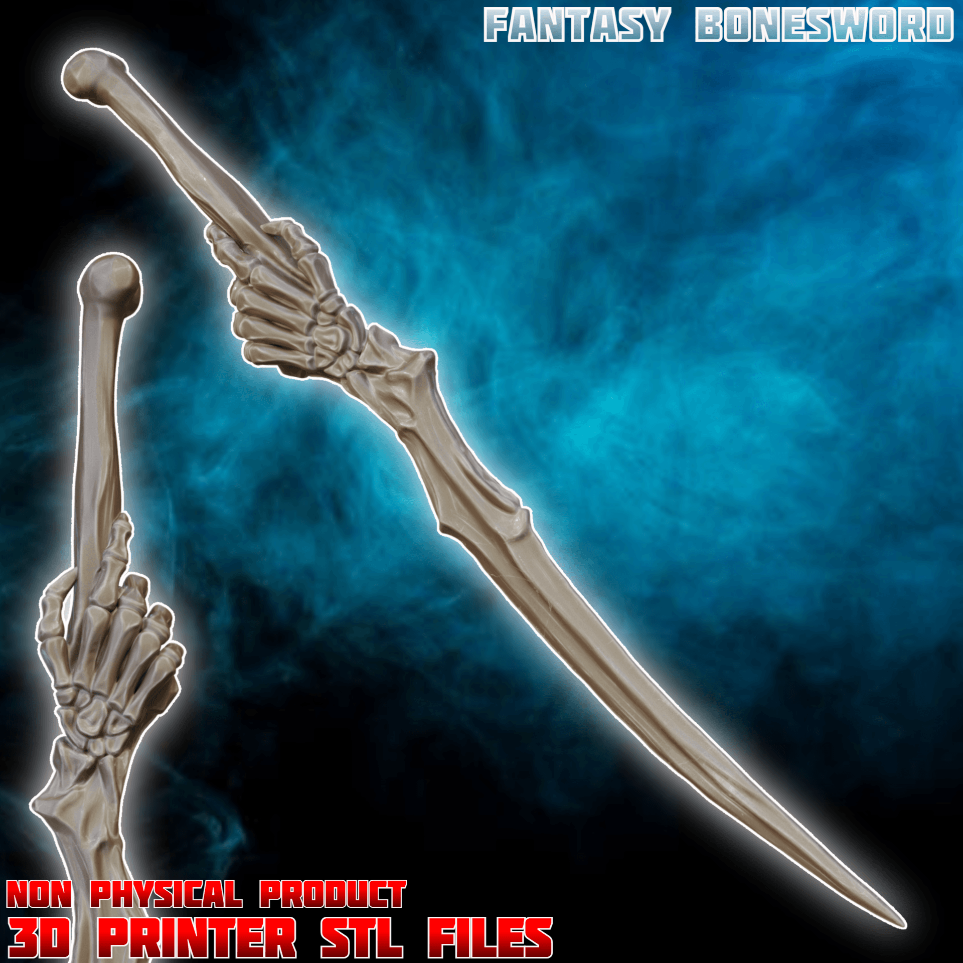 Fantasy Bonesword 3d print files 3d model
