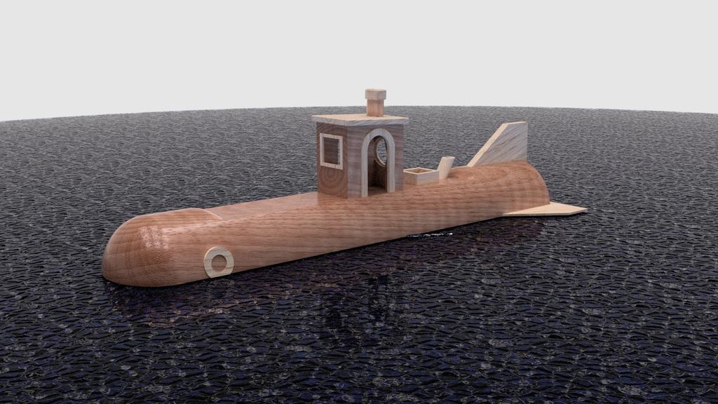 Benchy-submarine 3d model
