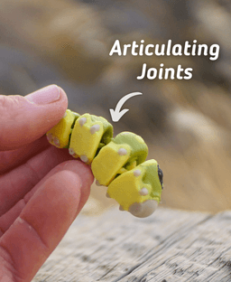 Crawly Caterpillar Articulated Fidget Caterpillar - Keychain - Magnet - Ludo 3D Printed Flexi 3d model