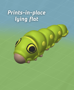 Crawly Caterpillar Articulated Fidget Caterpillar - Keychain - Magnet - Ludo 3D Printed Flexi 3d model