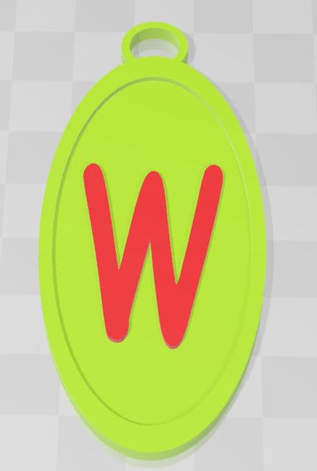 W KEYCHAIN 2.stl 3d model