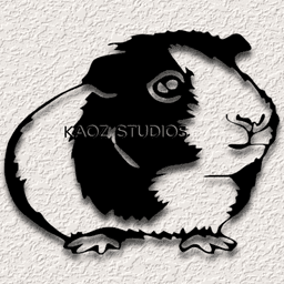 guinea pig wall art rodent wall decor small pet decoration easter 3d model