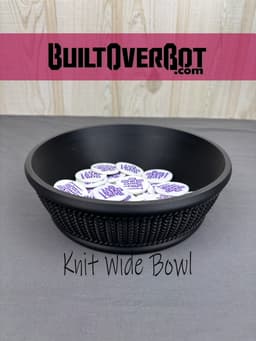 Knit Pattern Wide Bowl 3d model
