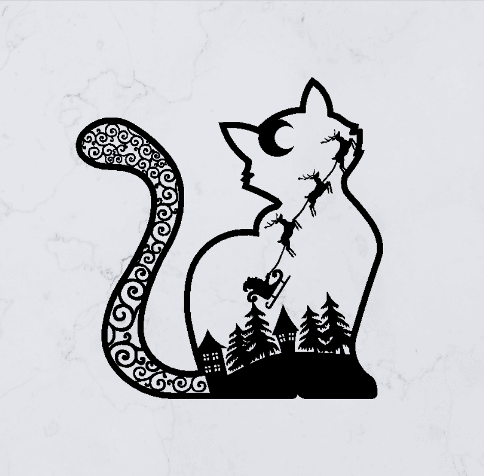 Cat Decoration 3d model