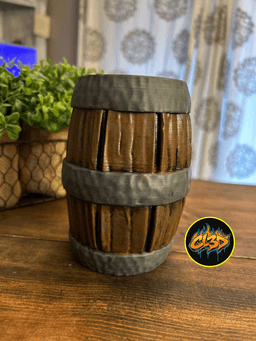 Wood Barrel Stash / Container 3d model