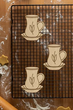 Tea Cookie Cutter, Biscuit Cutter 3d model