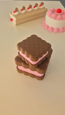 Ice Cream Sandwich Container – Cute Snap-Fit Storage Box 3d model