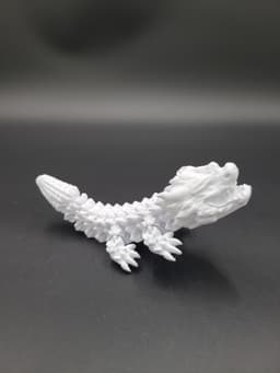 Snowfall, Winter Dragon Child - Articulated Dragon Snap-Flex Fidget (Loose Joints) 3d model