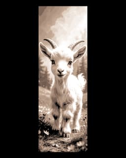 Cute little Goat pausing a moment to pose for its picture - Set of Bookmarks 3d model