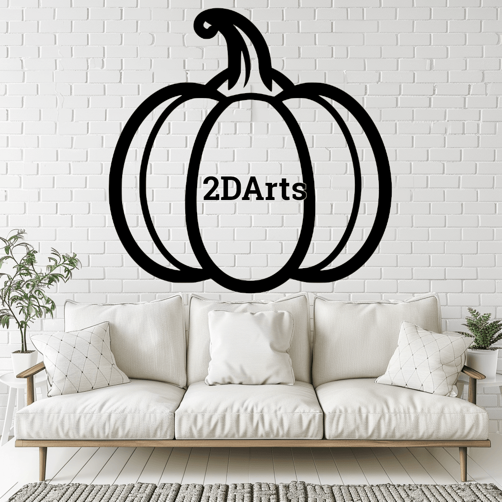Pumpkin 2D Wall Art/Window Art - Digital STL & SVG File 3d model