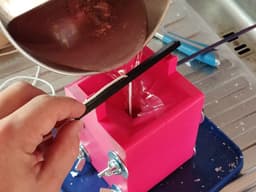 Sphere Candle Mold with integrated funnel and wick holder 3d model
