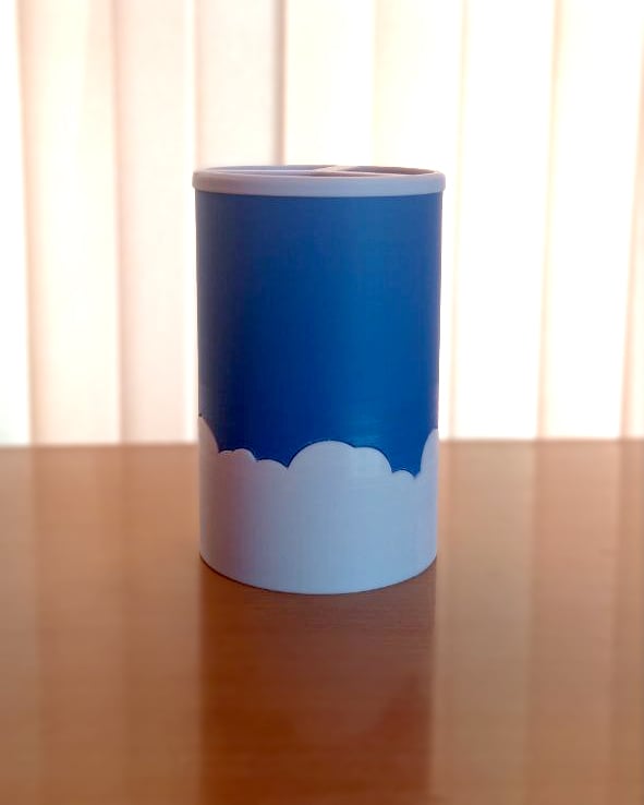 Pencil Cup - Clouds 3d model