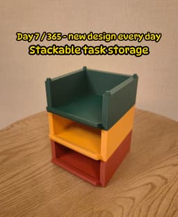 Color-Coded Task Storage Drawers – Stackable Task Selection System 3d model