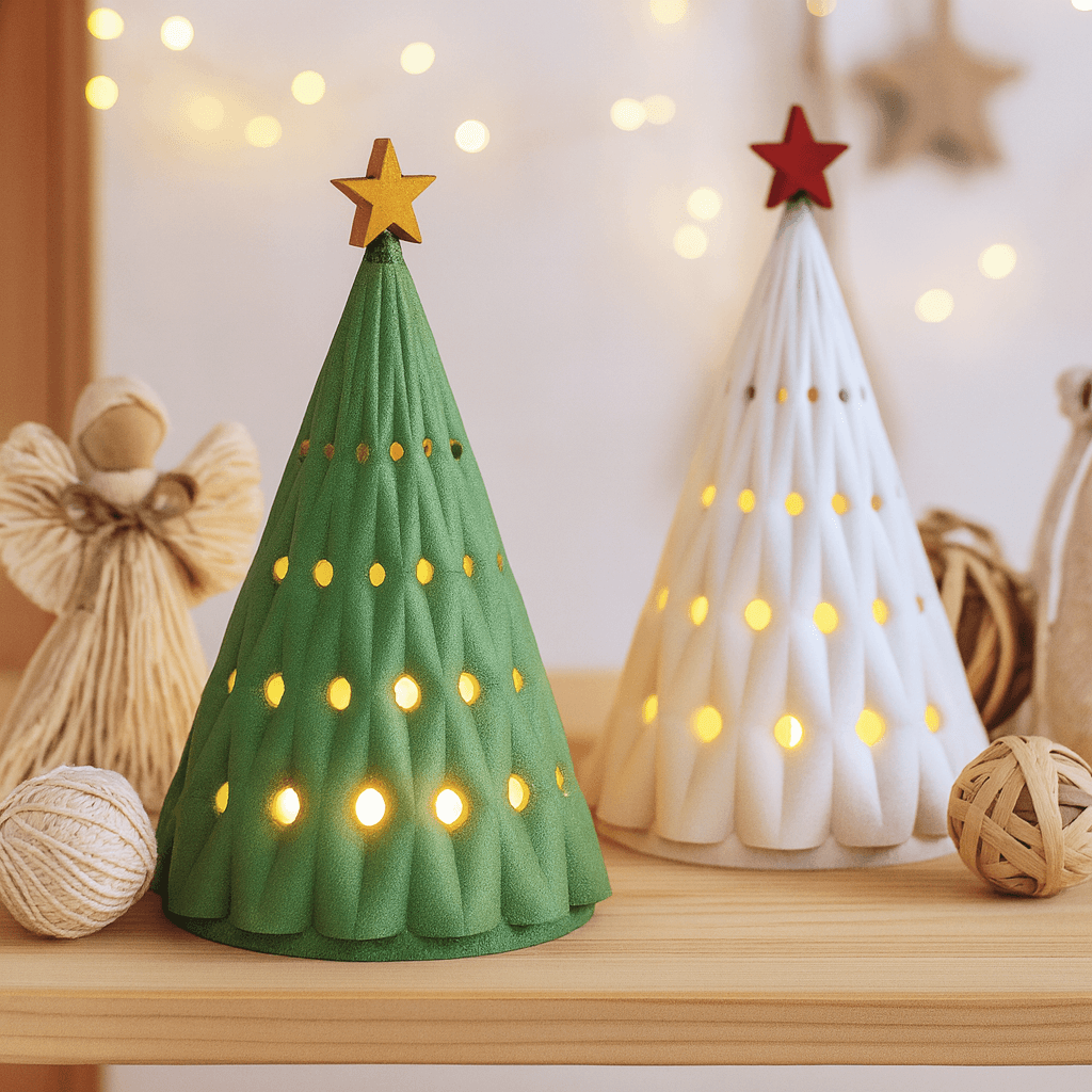 Christmas Tree Candle Holder | Centerpiece Holiday Decoration | Xmas Lantern 3d model