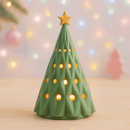 Christmas Tree Candle Holder | Centerpiece Holiday Decoration | Xmas Lantern 3d model