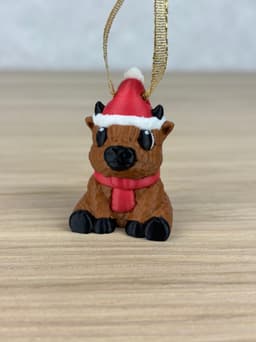Christmas Highland Cow Ornament 3d model