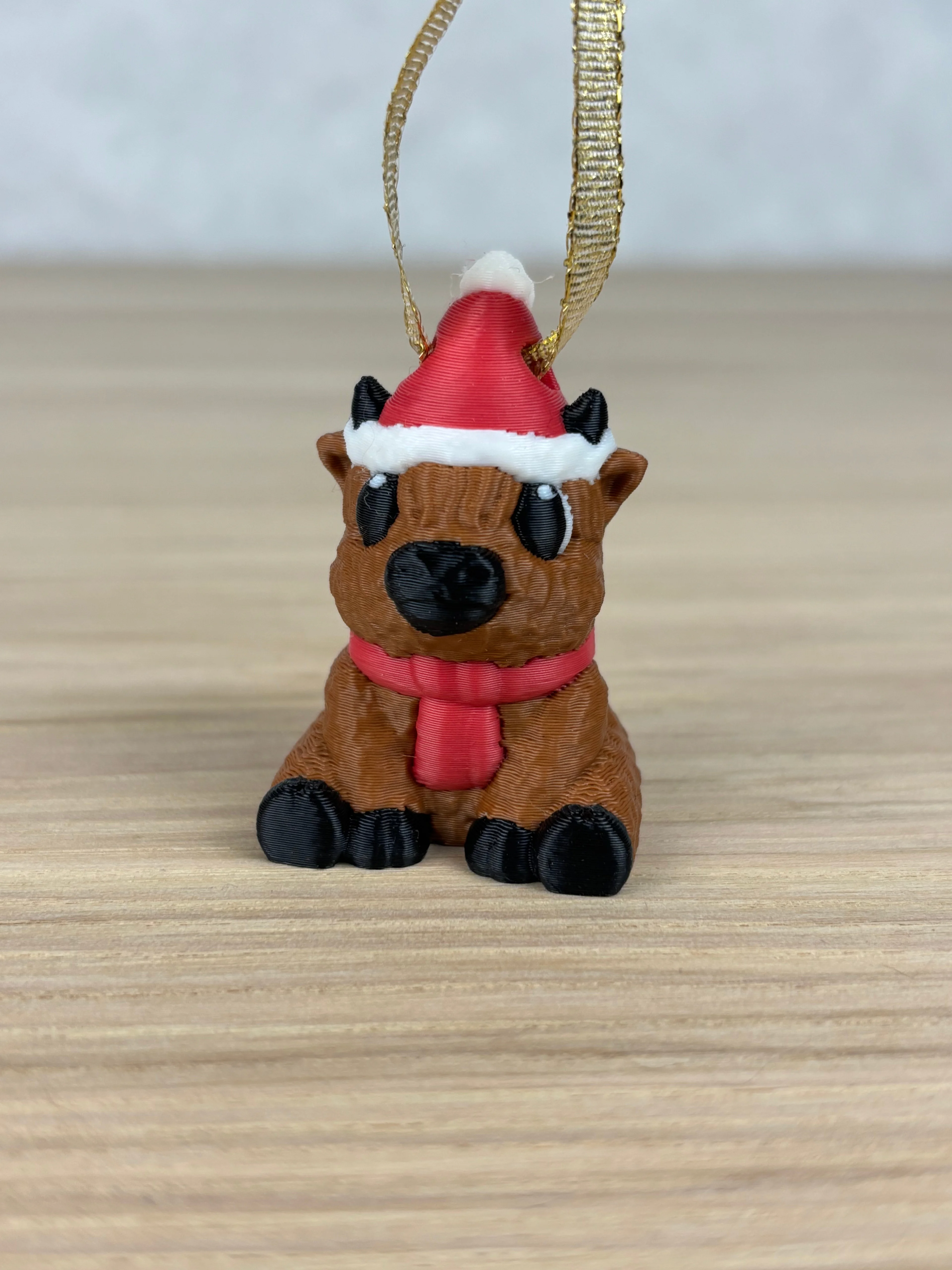 Christmas Highland Cow Ornament 3d model