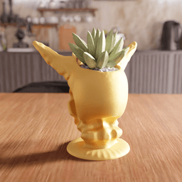 Gothic Horned Demon Skull Planter 3d model