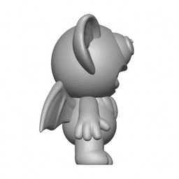 Cute Cryptid Cyclops Bat Kawaii Monster Figure 3d model