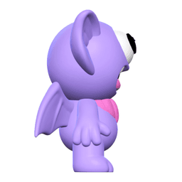 Cute Cryptid Cyclops Bat Kawaii Monster Figure 3d model