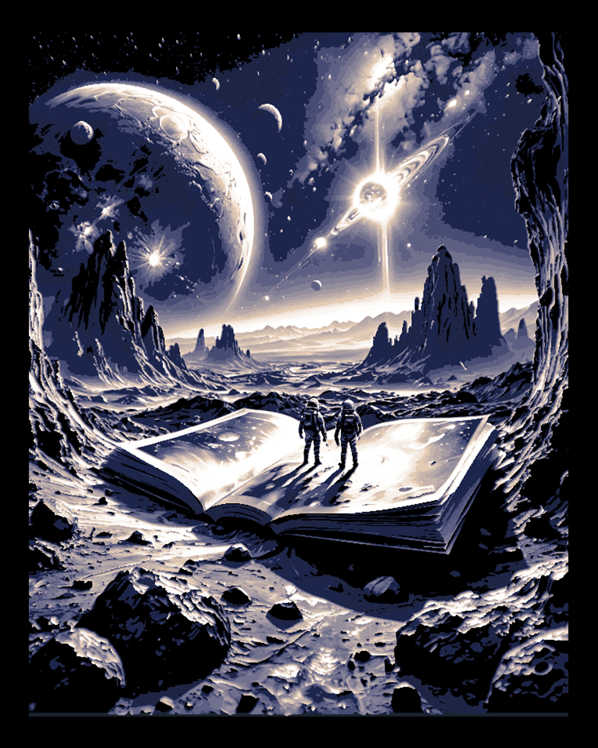 The worlds are from an open book - Wall Art 3d model