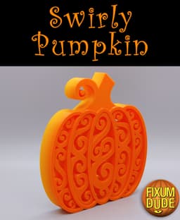 Swirly Pumpkin Decoration 3d model