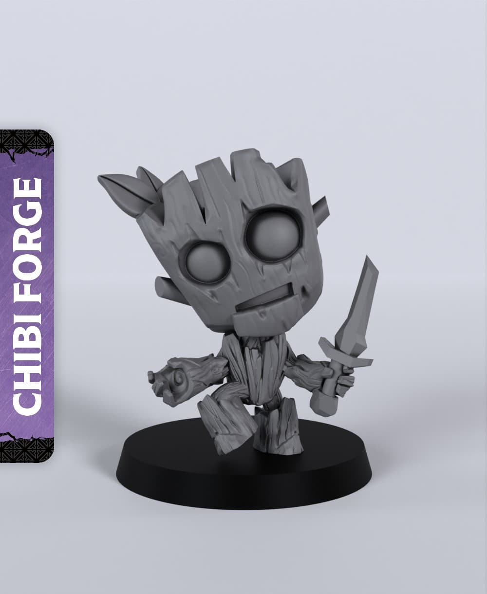 Treeman with Dagger - With Free Dragon - 5e DnD Inspired for RPG and Wargamers 3d model
