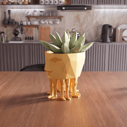 Low-Poly Multi-Leg Face Planter & Desk Organizer 3d model