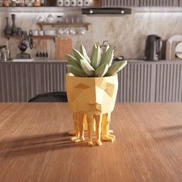 Low-Poly Multi-Leg Face Planter & Desk Organizer 3d model