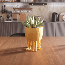 Low-Poly Multi-Leg Face Planter & Desk Organizer 3d model