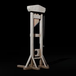 Medieval Town Square Guillotine | 28mm/32mm Heroic 3d model