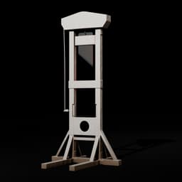 Medieval Town Square Guillotine | 28mm/32mm Heroic 3d model