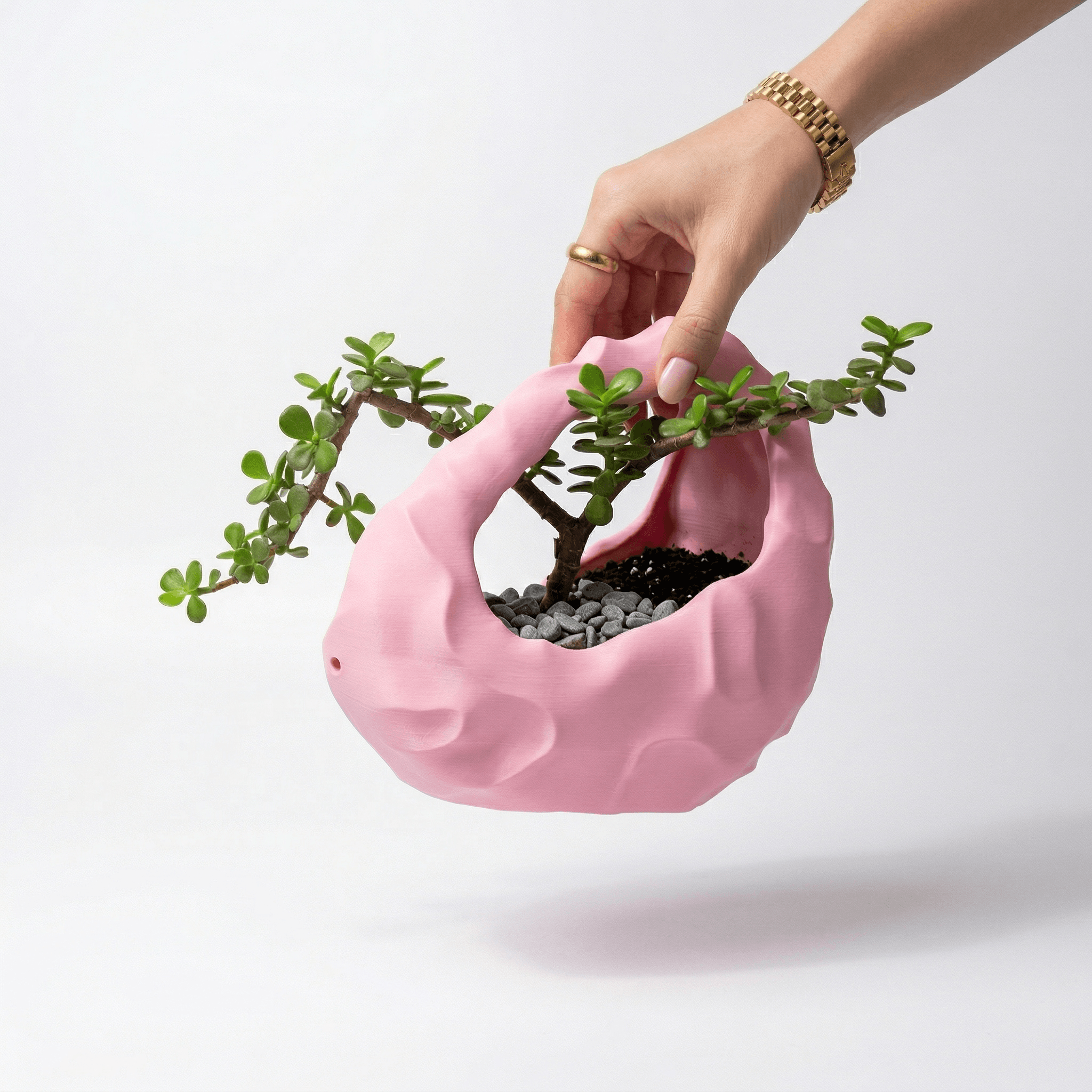 KAVU - Organic Rock Planter with Drainage Holes 3d model