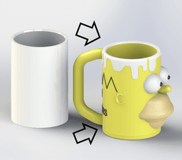 Homer can cup - Workspace Design Challenge 3d model