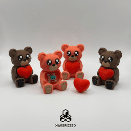 Valentine Teddy Bear Clicker 3d model